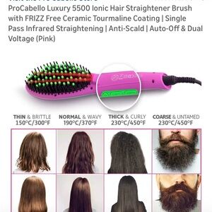 Pro Cabello Advanced Infrared Technology Luxury 5500 Straightening Hair Tool.